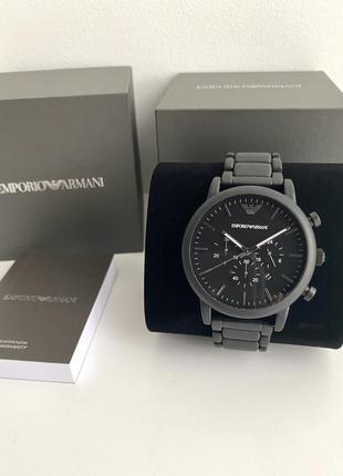 Emporio armani watch chronograph ar1895 чоловічий брендовий наручний годинник хронограф армані оригінал на подарунок чоловіку подарунок хлопцю1 фото