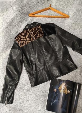 Дуже крута якісна шкіряна чорна куртка косуха кожанка курточка belstaff8 фото