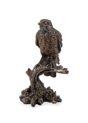 Статуэтка интерьерная veronese bird on a branch gold 25 см коричневый al120371