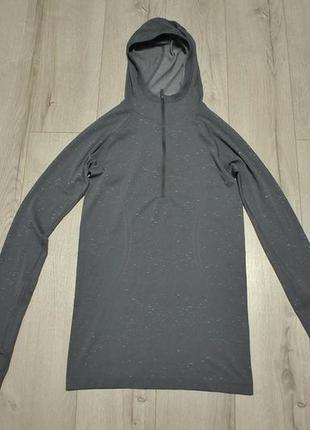 Спортивний біговий лонгслів худі lululemon swiftly tech hooded 1/2 zip long sleeve shirt - 62 фото