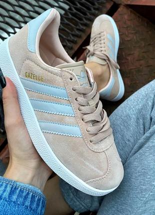 Женские кроссовки adidas gazelle pink grey 36-37-38-39-40-41