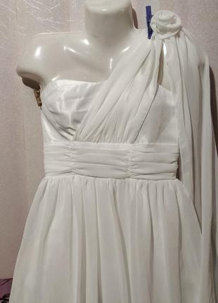 Платье свадебное или выпускное на одно плечо (ог- 90 см+-)  206 фото