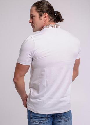 Стильная вышиванка футболка вышитая модна трикотажна чоловіча вишиванка3 фото