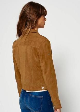 Куртка шкіряна superdry (англія), світло-коричневого кольору.2 фото
