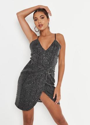 Брендовый женский сарафан от missguided с пайетками. платье4 фото