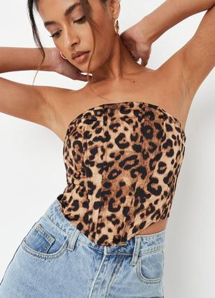 Леопардовый топ корсет женский от missguided