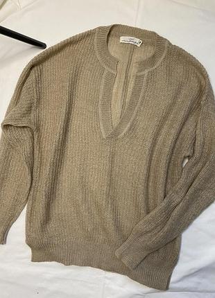 H&м джемпер з v - подібним викотом кофта павутинка oversize