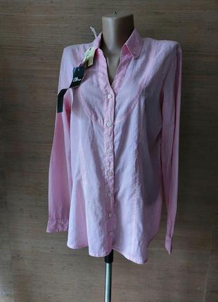 💜🌟❤️ мега крута батистова сорочка в рожево-білу смужку2 фото