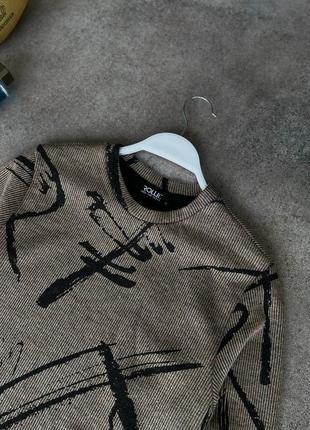 Мужской свитер коричневый / стильные кофты для мужчин4 фото
