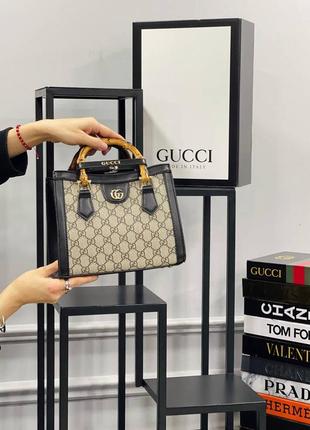 Сумка черная женская в стиле gucci сумочка гуччи кросс-боди