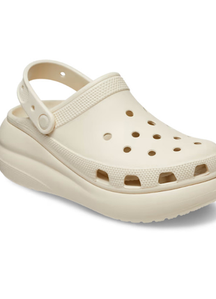 Кроксы crocs women’s classic crush clog lastic bone 207521 женские крокси сабо  на платформе