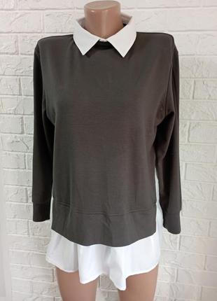 Модна комбінована кофта french connection в ідеальному стані s