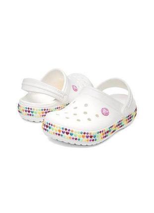 Кроксы crocs crocband logo white женские кроксы сабо крокбенд