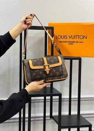 Сумка коричневая женская в стиле louis vuitton сумка маленькая луи витон кросс-боди клатч