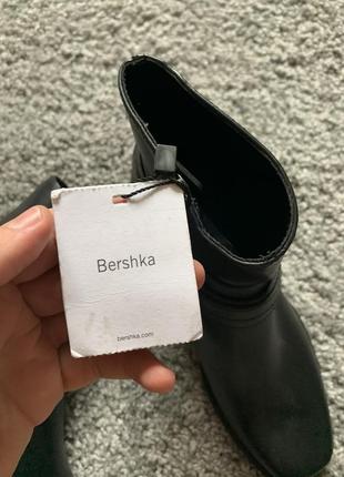 Жіночі осінні чоботи туфлі на каблуку bershka, розмір 37, 23.5 см3 фото