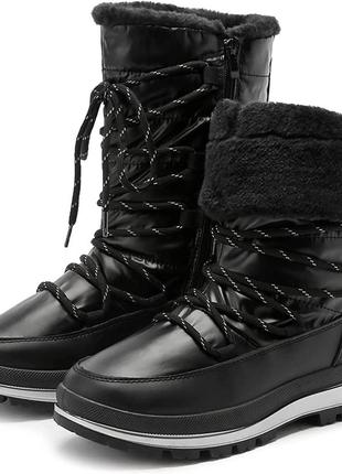 Жіночі чорні зимові осінні чоботи дутики studio london8 фото