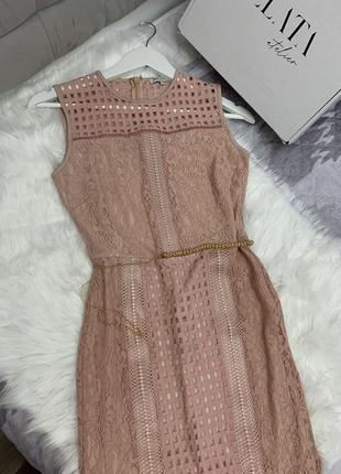 Next dress некст рожева міді сукня4 фото