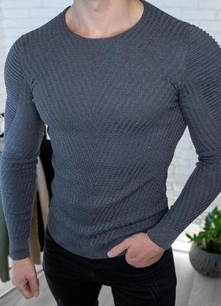 Чоловічий джемпер светр по фігурі тепленький
