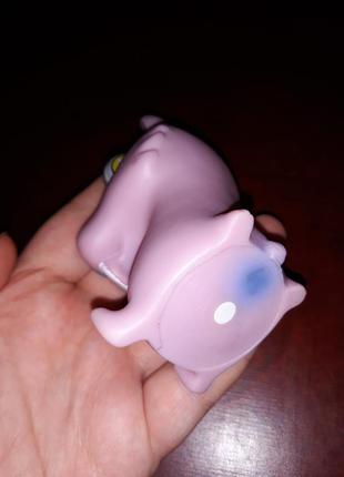 Антистрес собака розовая с глазами резиновый детская игрушка6 фото