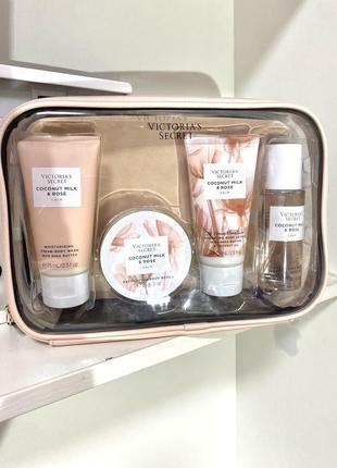 Набір косметики the balance starter kit від victoria's secret - coconut milk & rose