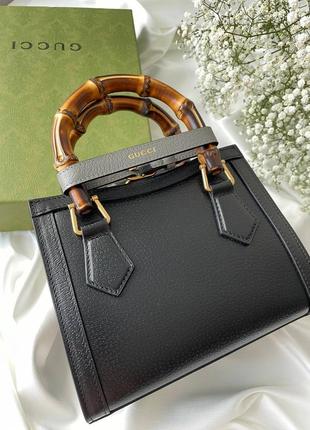 Чорна сумка гуччі діана gucci diana black2 фото