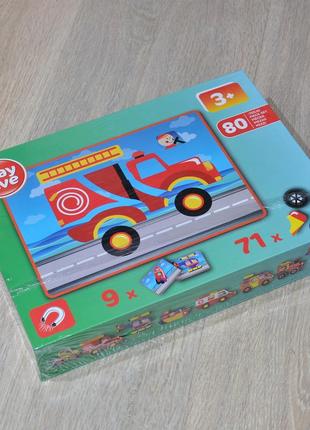 Магнитная игра playtive. развивающая обучающая головоломка настольная игрушка набор конструктор пазлы транспорт машинки автомобиль самолет