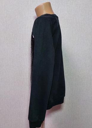 Реглан, джемпер, свитшот, свитер с пайетками h&m. 134-140 р. на 9-10 лет.5 фото