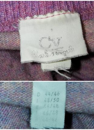 Шерстяной джемпер в полоску свитер туника длинный шерсть7 фото