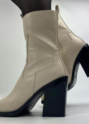 Новые женские ботинки сапоги на каблуках с квадратным носком plt осенние весенние4 фото
