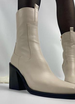 Новые женские ботинки сапоги на каблуках с квадратным носком plt осенние весенние5 фото