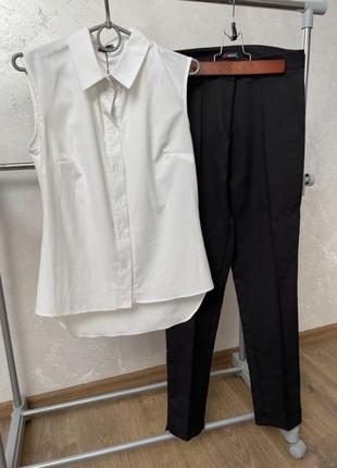 Стильный брючный костюм блуза брюки топ брюки деловой костюм италия🔥🔥🔥4 фото