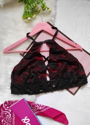 Стильный топ лиф кружевной с открытой спиной мягкий браллет на большую грудь бюстик