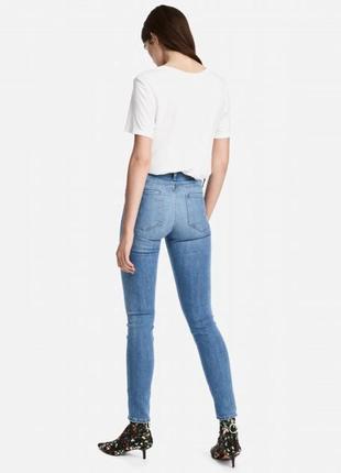 Стильные зауженные джинсы брюки skinny h&amp;m 40/l1 фото