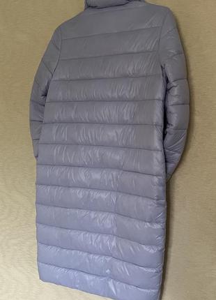 Легкий лавандовый пуховик пальто куртка3 фото