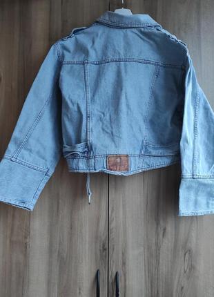 Джинсова куртка-косуха, crystal jeans4 фото