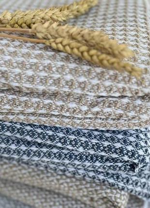Плед хлопковый с узором клетка 140 на 200 см