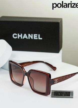 Очки брендовые люкс коричневые крупные