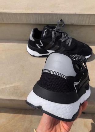 Мужские кроссовки adidas nite jogger black white 41-44-454 фото