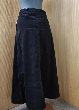 Длинная черная юбка велюр3 фото