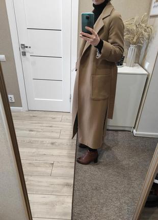 Пальто халат в стилі maхmara з боковими розрізами, утеплене.