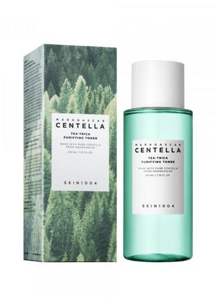 Очисний тонер із чайним деревом skin1004 madagascar centella tea-trica purifying toner1 фото