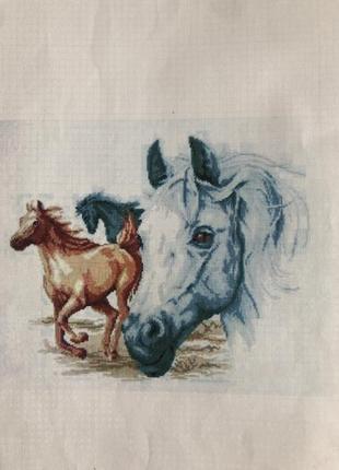 Набор для вышивки крестом « лошади»1 фото