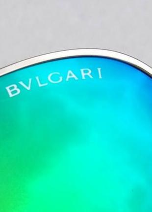 Очки капли унисекс солнцезащитные зеркальные голубые в стиле bvlgari5 фото
