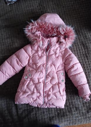 Зимняя куртка для девочки на 2-4 года