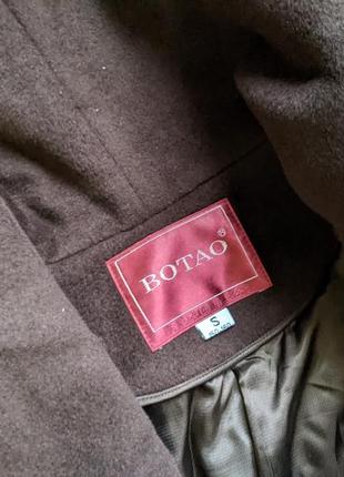Женское пальто кашемировое с поясом коричневого цвета размер 44 s4 фото