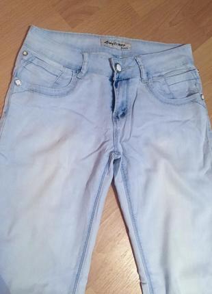 Літні голубі джинси / штаны / джинсы2 фото