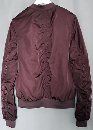 Бомбер h&m куртка пілот авіатор підліткова бордова вишня s-m
