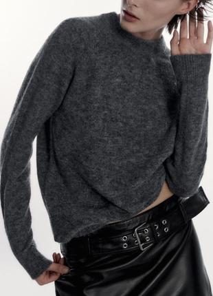 Свитер пуловер zara шерсть