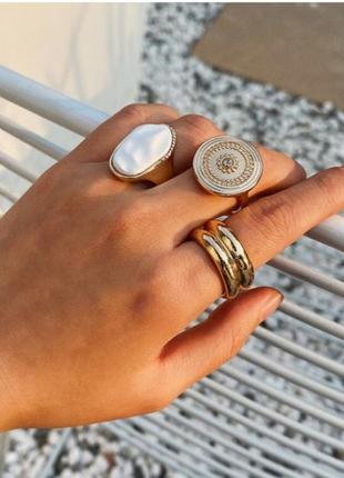 Кільця набір "antic minimalism", набір кілець 3 штук