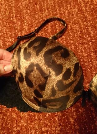 Леопардовий бюстгалтер з пуш апом